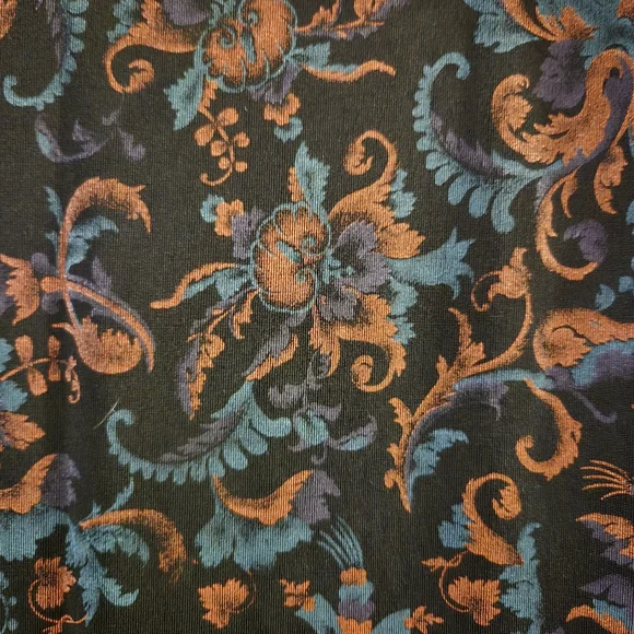 Coldwater Creek Womens VTG Y2K Black Dark Floral Maxi Skirt M Whimsy Goth Fairy - Picture 3 of 6